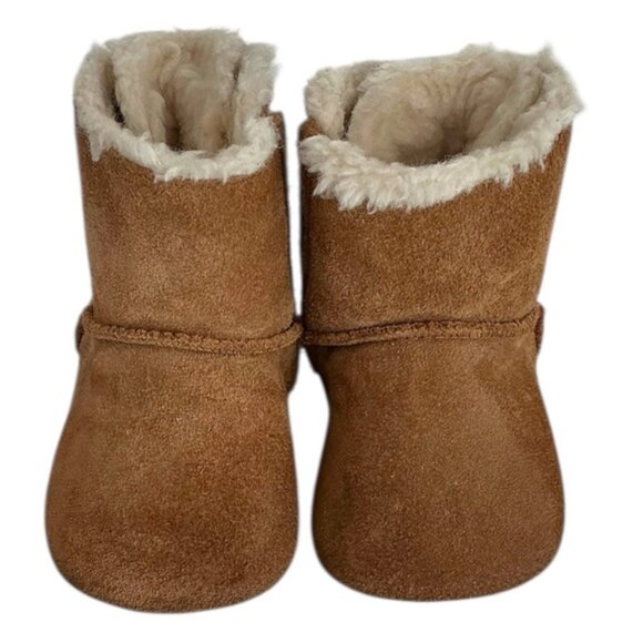 UGG Baby Boots Classic Bailey Bow Boots Chestnut Tan Brown Slip On Size 2 - Picture 7 of 16